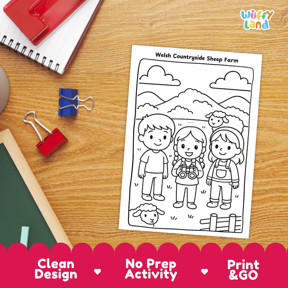 Wales Geography Coloring Pages Worksheets