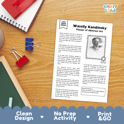 Wassily Kandinsky Biography Reading Passage and Writing Activity Worksheets