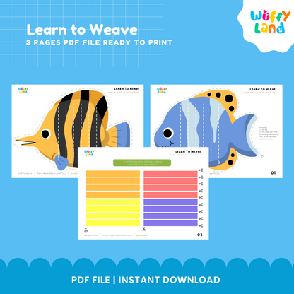 Weaving Craft for Kids – Animal Theme Printable