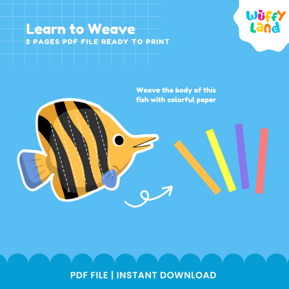 Weaving Craft for Kids – Animal Theme Printable