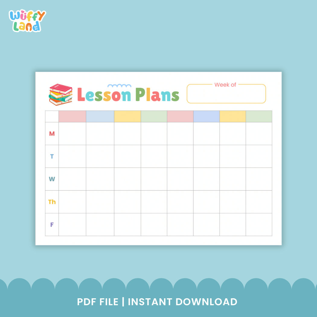 Weekly Lesson Plan Templates Editable Teacher Planner Pages Printable