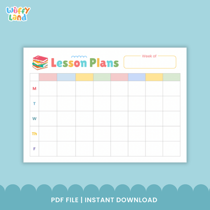 Weekly Lesson Plan Templates Editable Teacher Planner Pages Printable