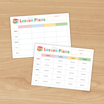 Weekly Lesson Plan Templates Editable Teacher Planner Pages Printable