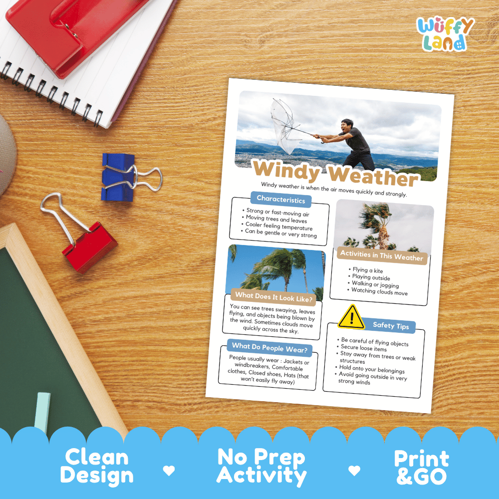 Windy Seasonal Weather Research Page Worksheets Weather Science Activity