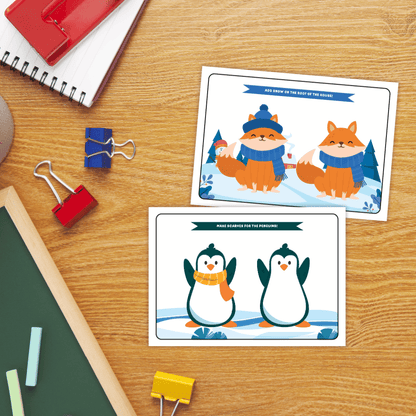 Winter Playdough Mats Fine Motor Activity Worksheets