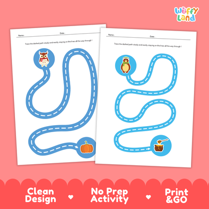 Winter Tracing Worksheet Fine Motor Line Tracing Activity Pages