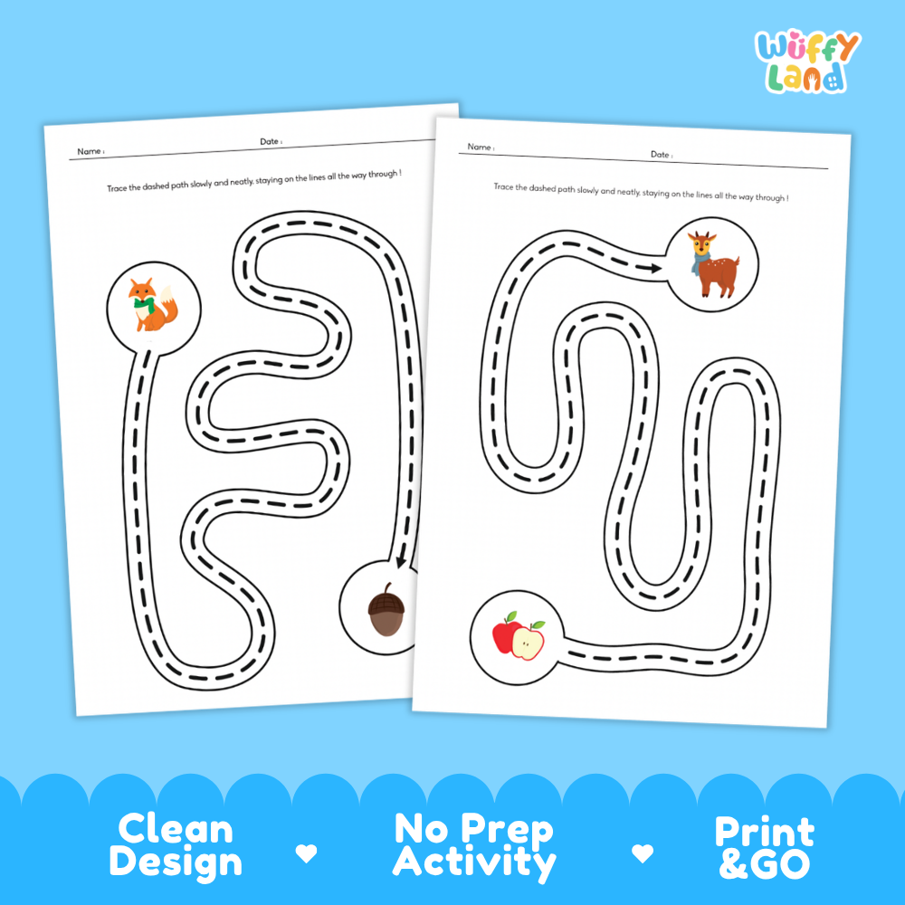 Winter Tracing Worksheet Fine Motor Line Tracing Activity Pages
