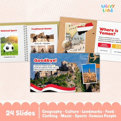 Yemen Country Study Kid Friendly Geography & Culture PDF Slides