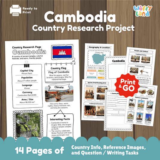 CAMBODIA Country Research Project | Asia Geography Workbook | Country Report