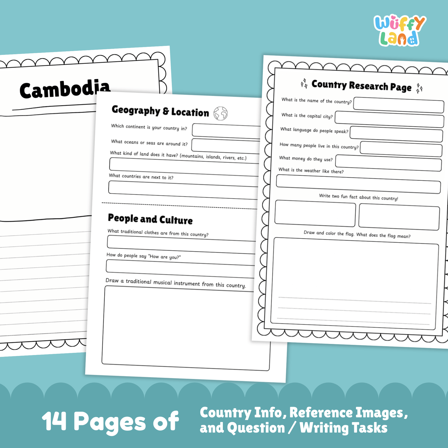 CAMBODIA Country Research Project | Asia Geography Workbook | Country Report