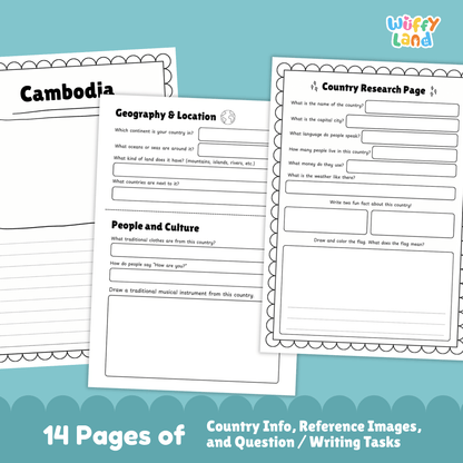 CAMBODIA Country Research Project | Asia Geography Workbook | Country Report