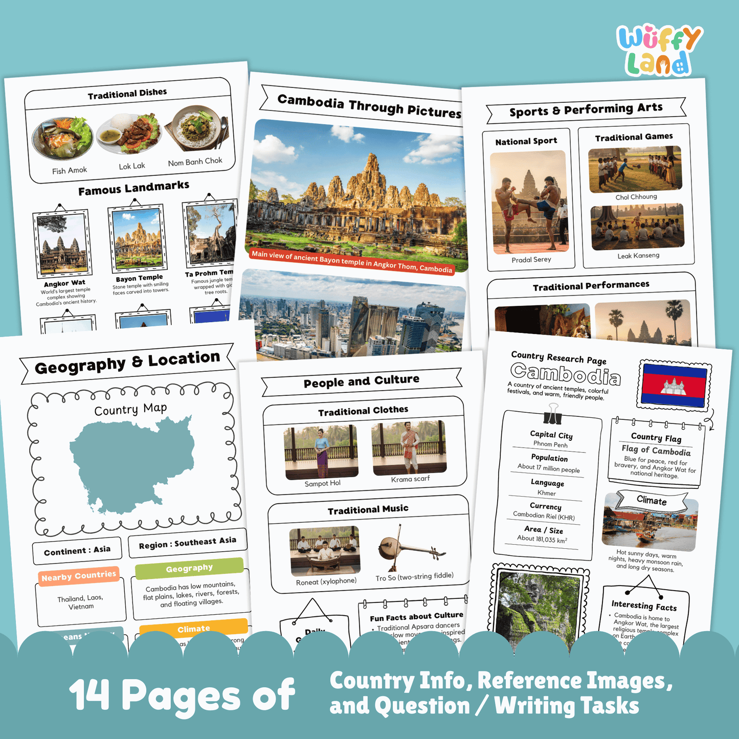 CAMBODIA Country Research Project | Asia Geography Workbook | Country Report