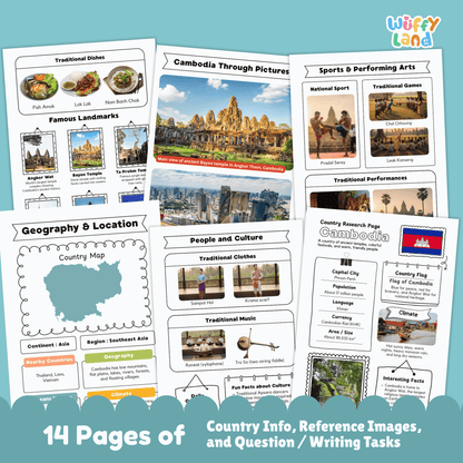 CAMBODIA Country Research Project | Asia Geography Workbook | Country Report