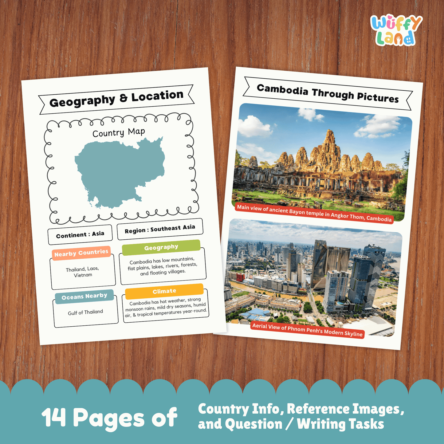 CAMBODIA Country Research Project | Asia Geography Workbook | Country Report