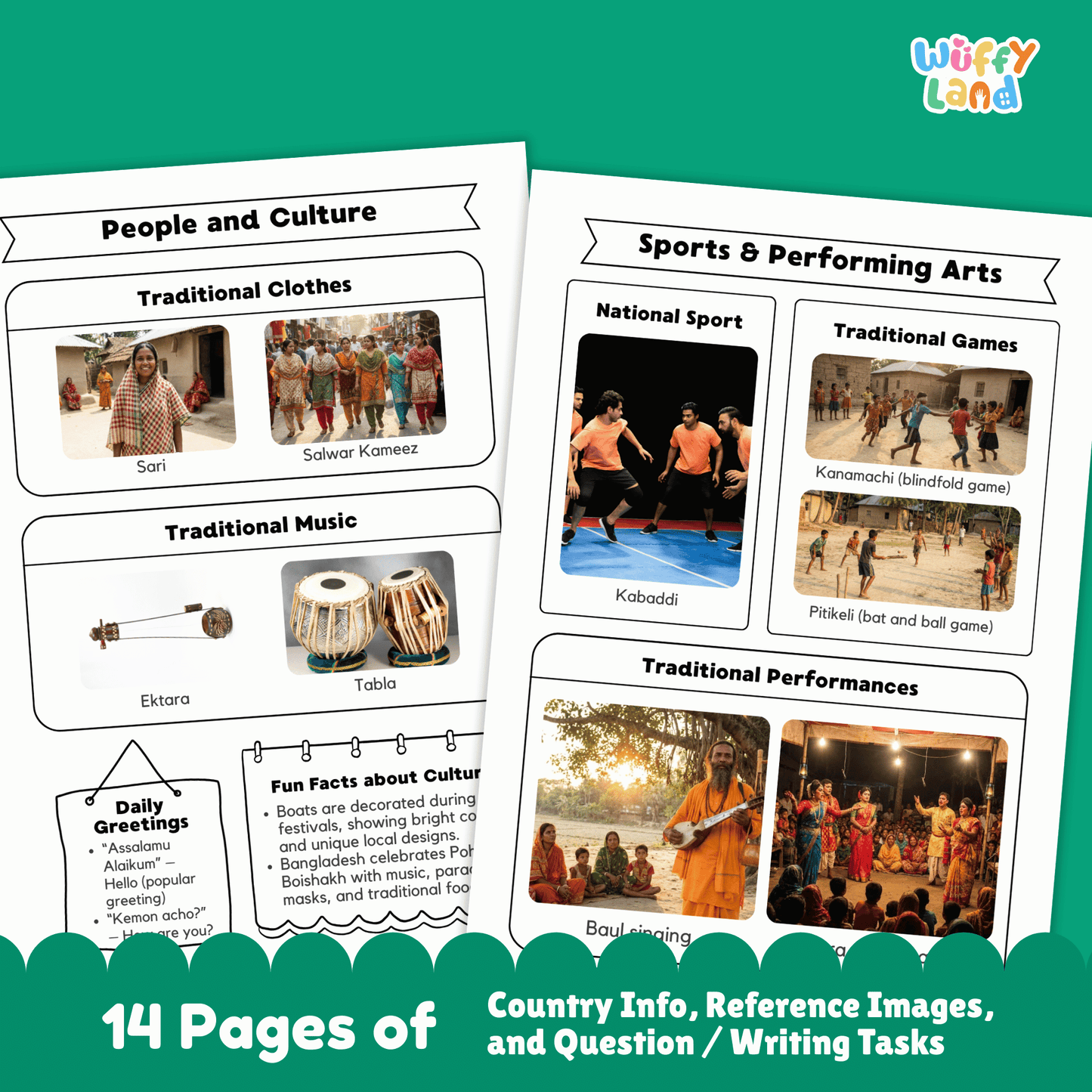 BANGLADESH Country Research Project | Geography, Culture, Landmarks, Worksheets