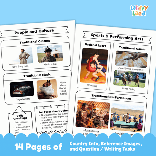 MONGOLIA Country Research Project | Geography, Culture, Landmarks, Worksheets