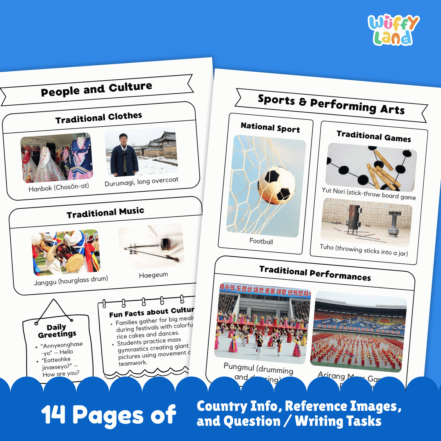 NORTH KOREA Country Research Project | Geography, Culture, Landmarks, Worksheets