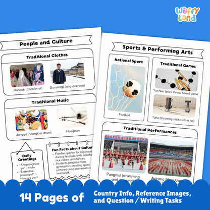 NORTH KOREA Country Research Project | Geography, Culture, Landmarks, Worksheets