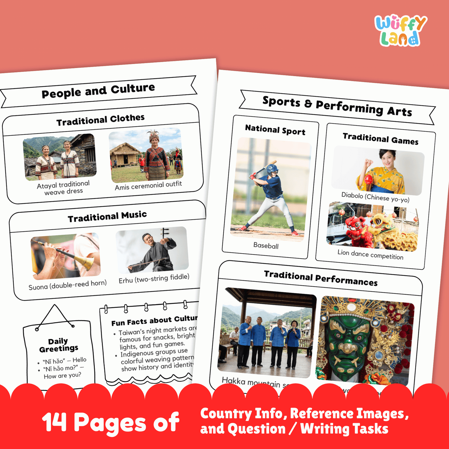 TAIWAN Country Research Project | Geography, Culture, Landmarks, Worksheets