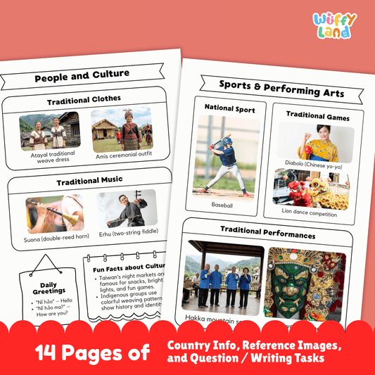 TAIWAN Country Research Project | Geography, Culture, Landmarks, Worksheets